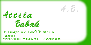 attila babak business card